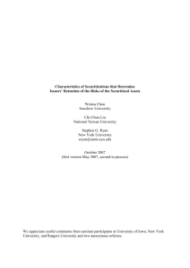 Securitizations of Financial Assets and Bank Risk