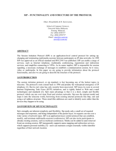 sip – functionality and structure of the protocol