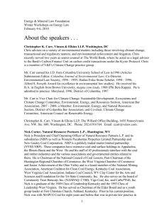 Speaker biographies - Energy & Mineral Law Foundation