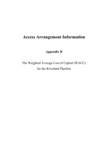 Appendix B WACC - Access Arrangement Information