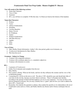 Frankenstein summer reading assignment answers picture