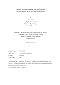 thesis (doc 292 KB) - Australian Centre on Quality of Life
