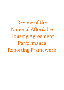 Review of the National Affordable Housing Agreement Performance
