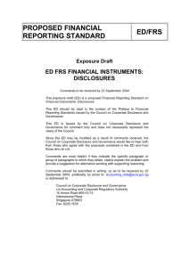 ED FRS Financial Instruments: Disclosure