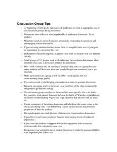 Discussion Group Tips