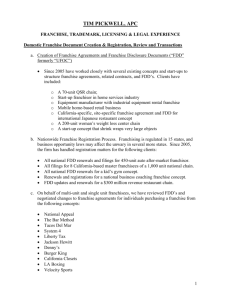 Domestic Franchise Document Creation