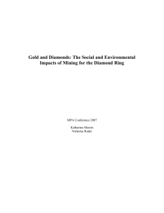 Gold and Diamonds: The Social and Environmental Impacts of