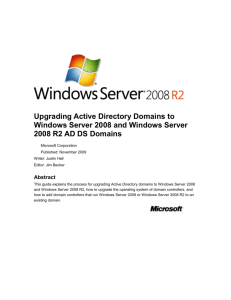 Completing the Upgrade of Active Directory Domains