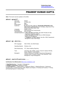 to see Printable (Word doc) - Resume of PRADEEP KUMAR GUPTA