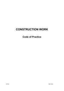 Construction Work - Code of Practice