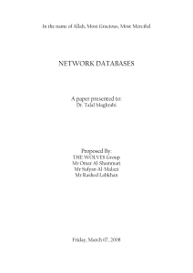 II. Network Model