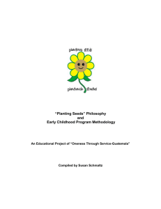 “Planting Seeds” Philosophy and Early Childhood Program