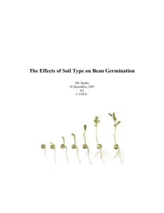 The Effects of Soil Type on Bean Germination - CGW-Life