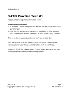 S A T ® Practice Test #1