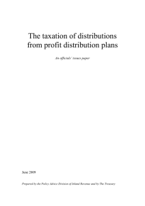 The taxation of distributions from profit distribution plans