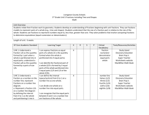 Livingston County Schools 3rd Grade Unit 5 Fractions Including