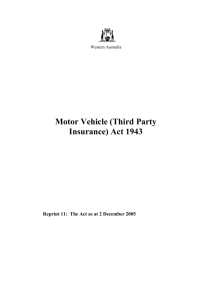Motor Vehicle (Third Party Insurance) Act 1943 - 11-00-00