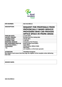 Tender Document - Office Space in prime areas