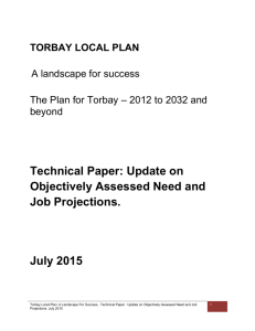 TORBAY LOCAL PLAN A landscape for success The Plan for