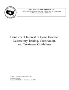 Conflicts of Interest - Lyme Disease Association