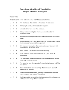 SSDP Module 7, Incident Investigation