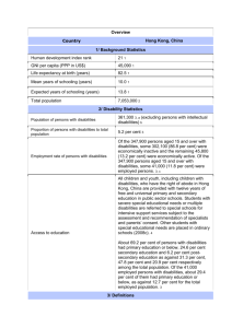 Hong Kong China - Social Development in Asia and the Pacific