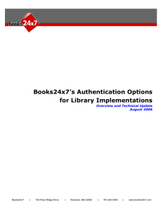 Books24x7's Authentication Options