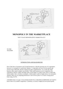 monopoly in the marketplace