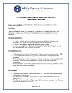 Accessibility Committee Terms of Reference 2013 Operational