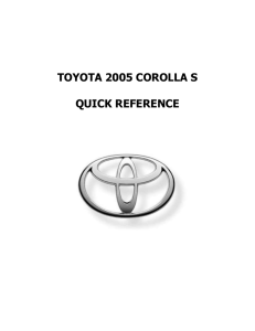 Corolla Quick Guide