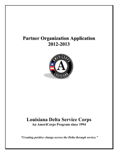 Organization - Louisiana Delta Service Corps