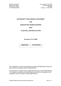 Flight Manual Supplement