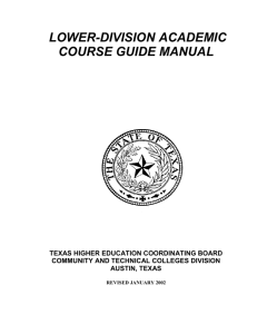 Lower Division Academic Course Guide Manual