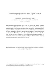 Trends in capacity utilisation in the English Channel
