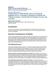 Public health aspects of the obesity epidemic – part II