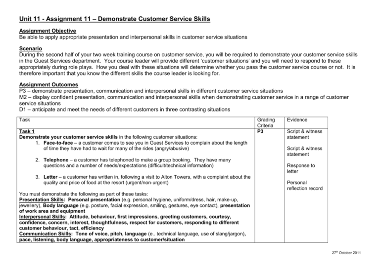 assignment-11-demonstrate-customer-service-skills