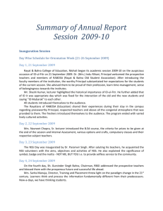 Day 1, 18 December 2009 - Rayat & Bahra College of Education
