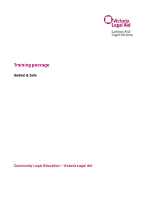 Settled & Safe training package