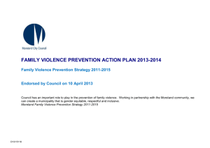 Family Violence Prevention Strategy Framework 2011-2015