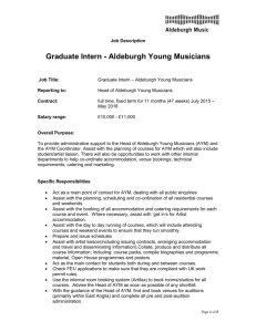 Job Description - Aldeburgh Music