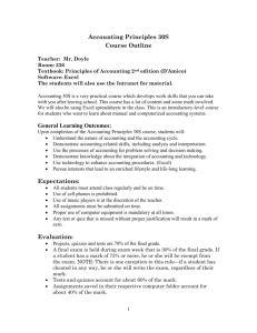 Accounting 30S - Pembina Trails School Division