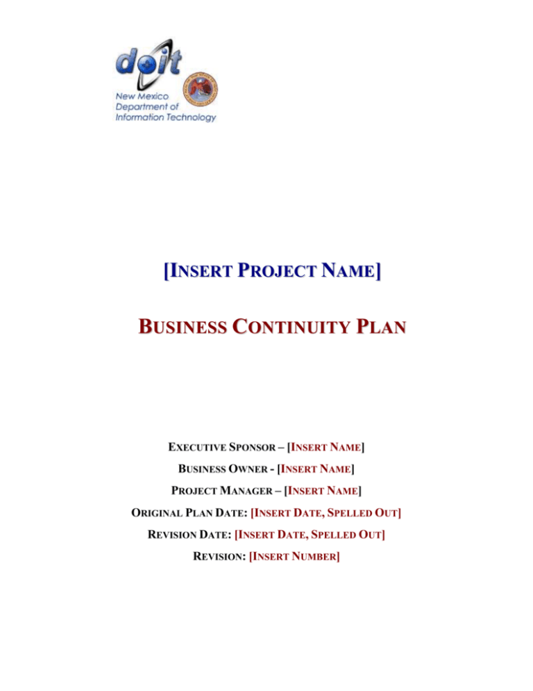 Business Continuity Template