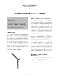 5.6.1 The Purpose of the Chain of Command