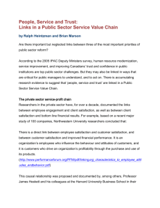 People, Service and Trust: Links in a Public Sector Service Value