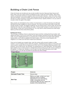 Building a Chain Link Fence