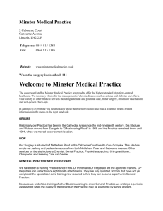 Minster Medical Practice - Guildford and Waverley CCG