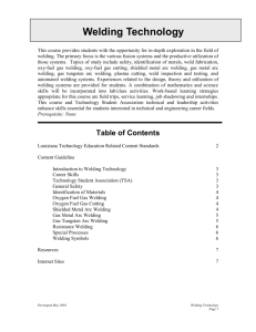 Resistance Welding - Louisiana Department of Education