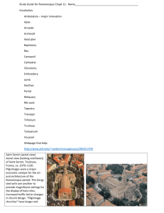 Study Guide for Romanesque Chapt 11