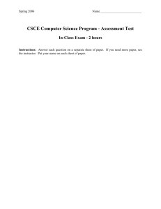 CSCE Computer Science Program