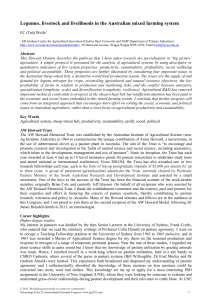 Legumes, livestock and livelihoods in the Australian mixed farming